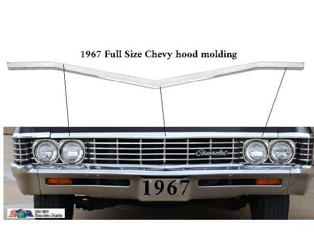 67 Chevy Impala / Belair Bonnet Molding